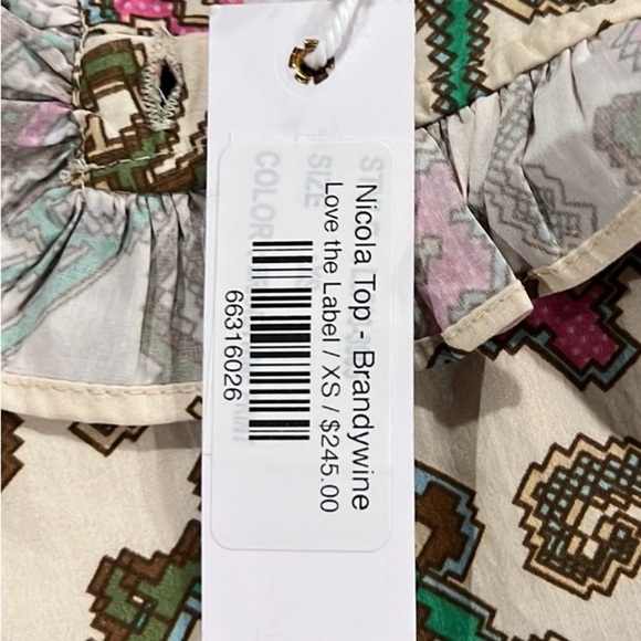 Love the label women’s cotton Nicola top in brandywine size XS NWT - Picture 10 of 12